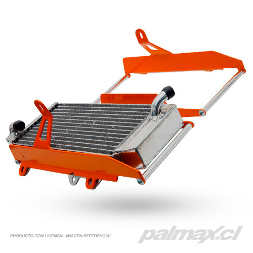 Protector de radiador (frontal+traser) de aluminio (naranjo) para GasGas, KTM, Husqvarna | CrossPro